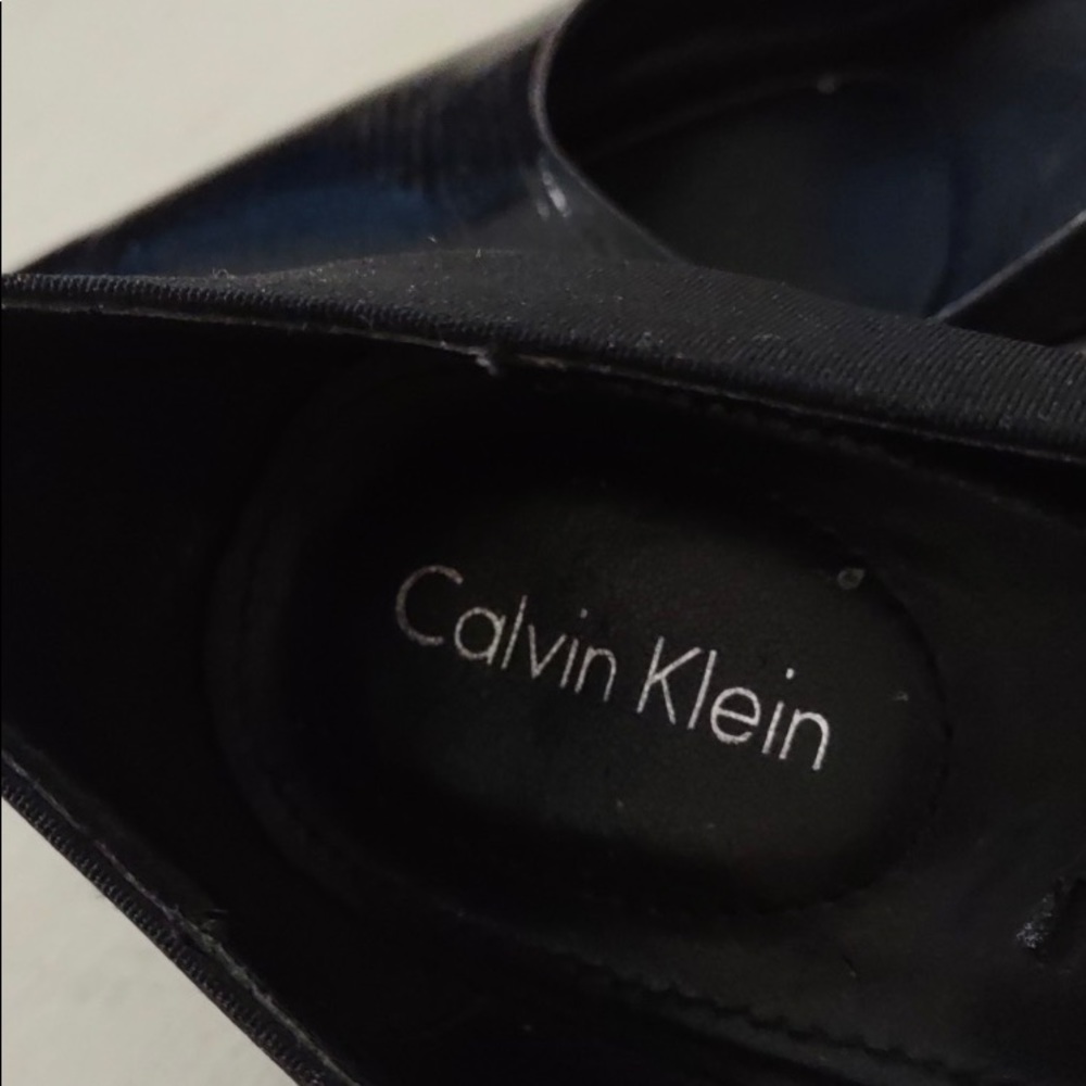 Calvin Klein patent snake skin finish wedges - Picture 14 of 16